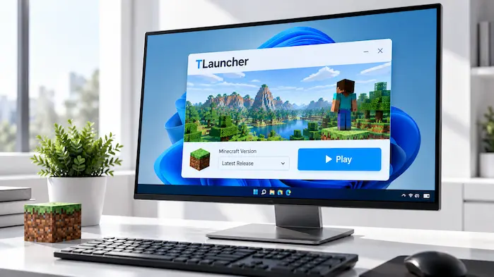 TLauncher for Windows launching Minecraft