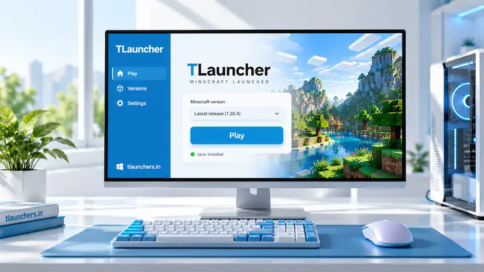 TLauncher for Windows setup on a desktop PC