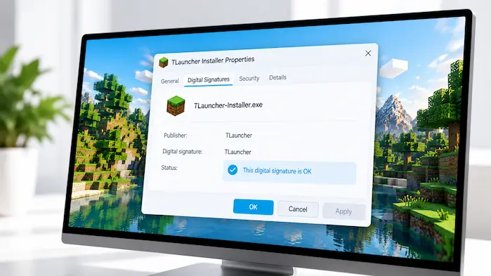 TLauncher installer file verification and security check