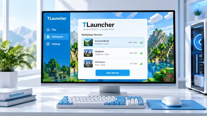 TLauncher servers and Minecraft server browser